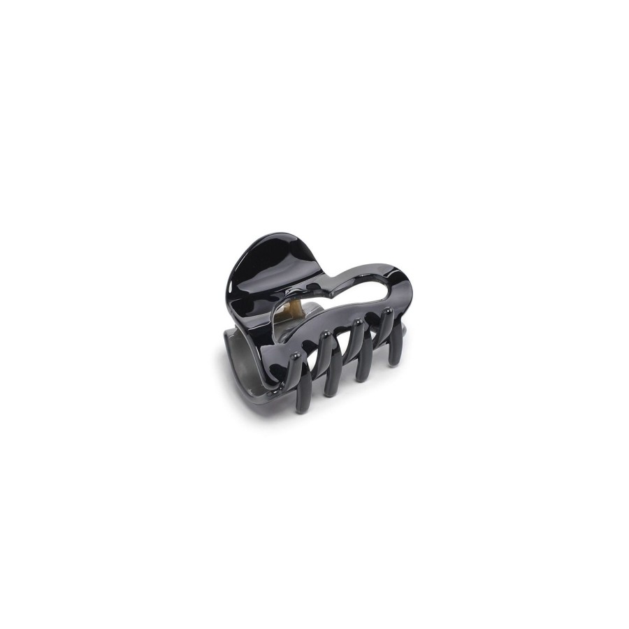 Accessories Urban Expressions | Heart Design Small Claw Hair Claw Black