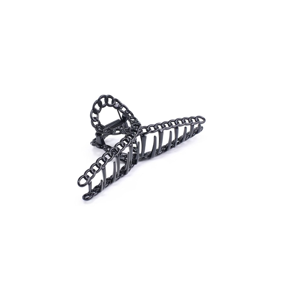 Accessories Urban Expressions | Chain Detail Hair Claw Hair Claw Black