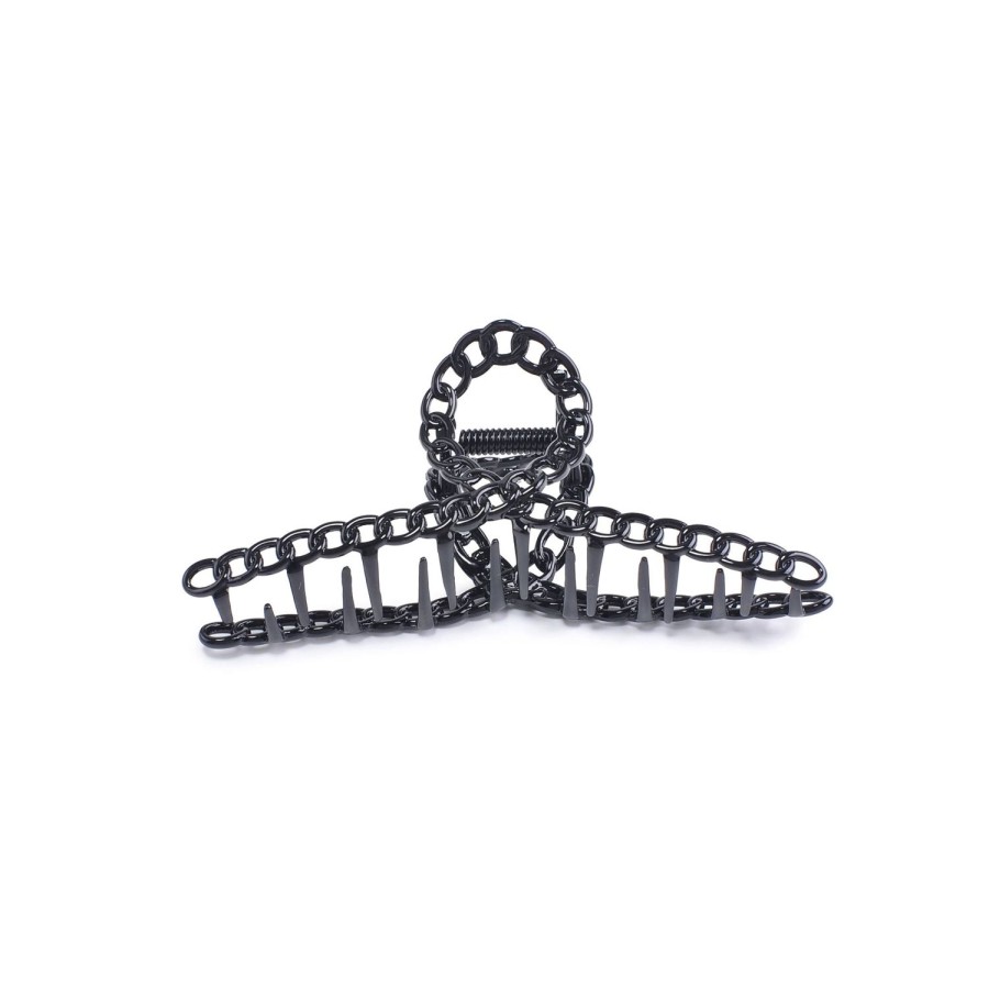 Accessories Urban Expressions | Chain Detail Hair Claw Hair Claw Black