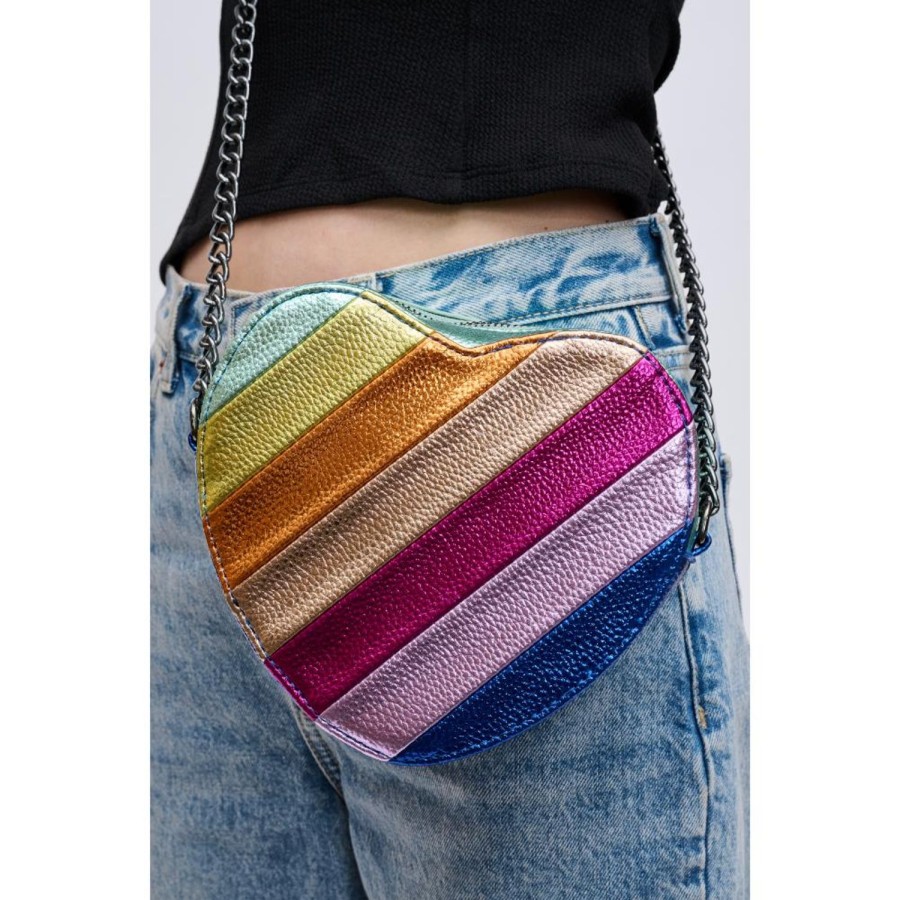 Bags Urban Expressions | Tasha - Heart Crossbody Metallic Multi