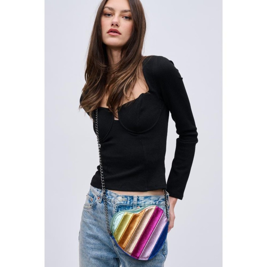 Bags Urban Expressions | Tasha - Heart Crossbody Metallic Multi