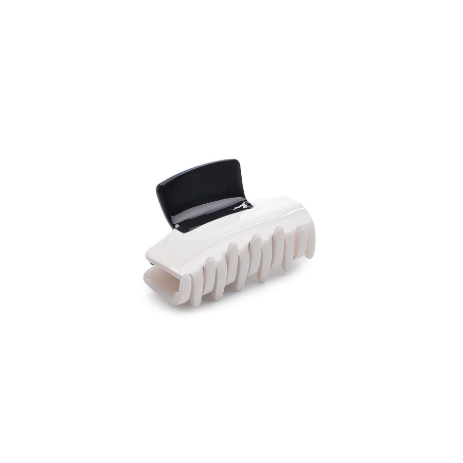 Accessories Urban Expressions | Colorblock Hair Claw Hair Claw Ivory Black