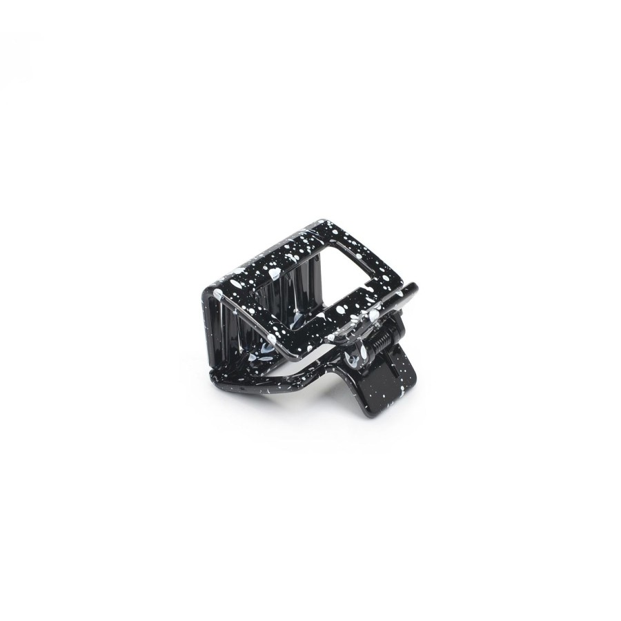 Accessories Urban Expressions | Cutout Rectangle Medium Jaw Hair Claw Black White