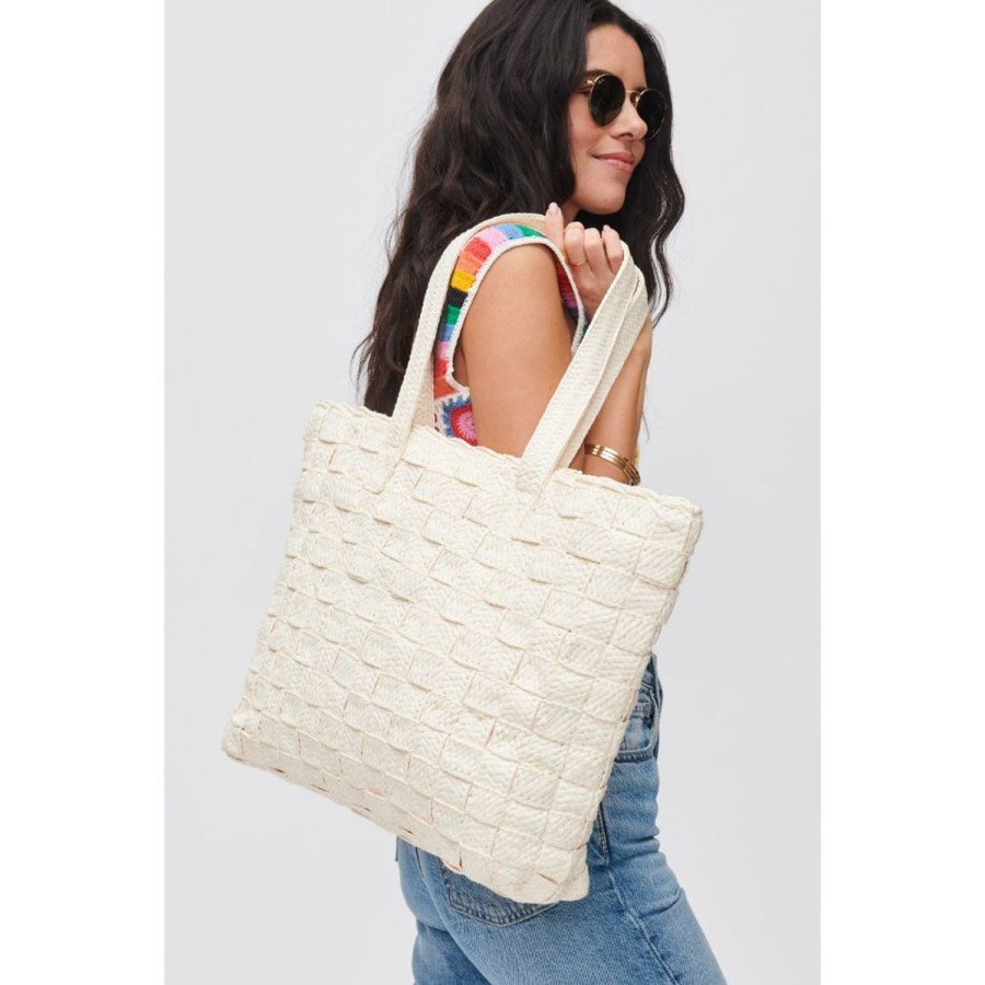 Bags Urban Expressions | Freda - Woven Tote Ivory