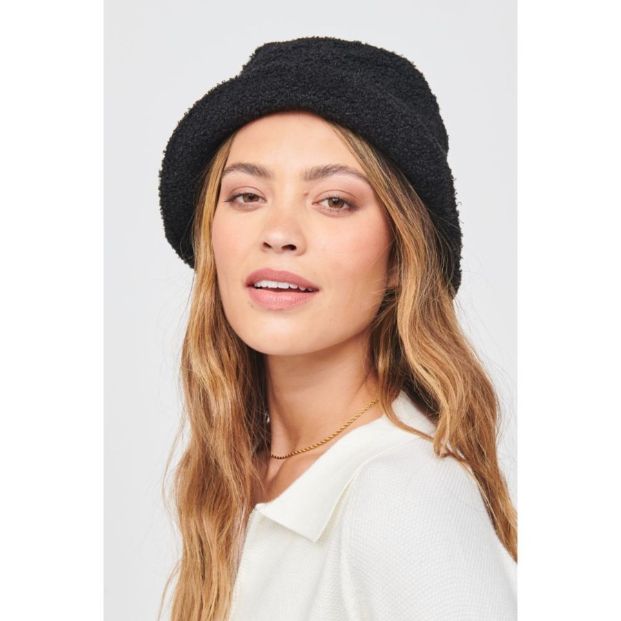 Accessories Urban Expressions | Shearling Bucket Hat Bucket Hat Black