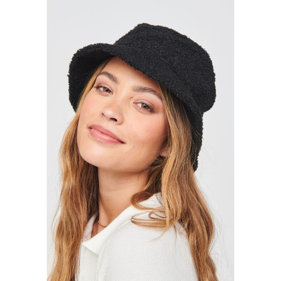 Accessories Urban Expressions | Shearling Bucket Hat Bucket Hat Black