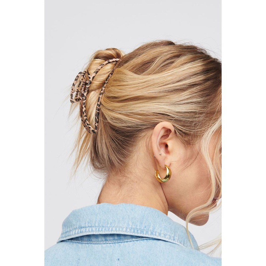 Accessories Urban Expressions | Large Cutout Metal Claw Hair Claw Leopard