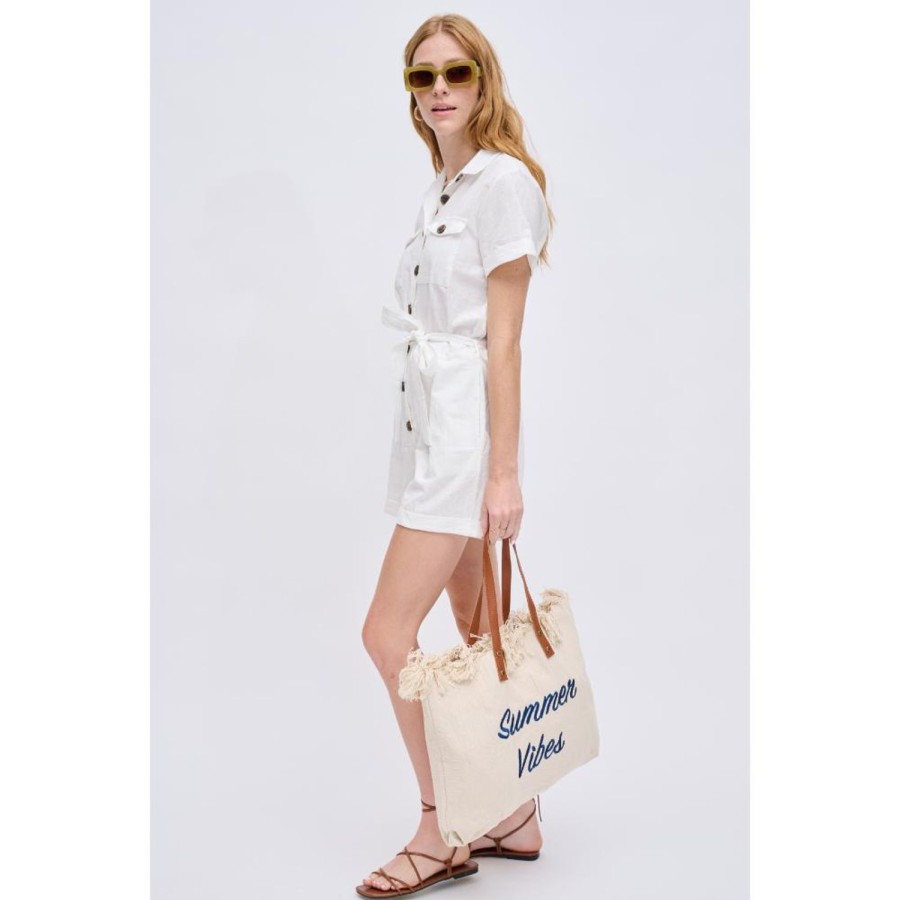 Bags Urban Expressions | Summer Vibes Tote Ivory