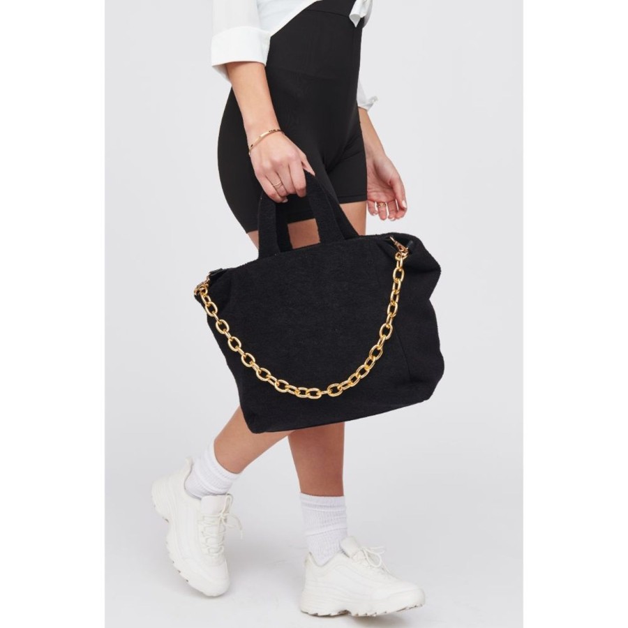 Bags Urban Expressions | Manisha - Terry Cloth Tote Black