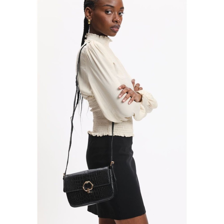 Bags Urban Expressions | Ryerson - Croco Crossbody Black