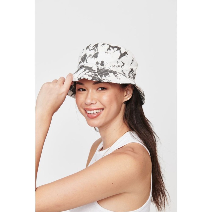 Accessories Urban Expressions | Tie Dye Bucket Hat Bucket Hat White Grey