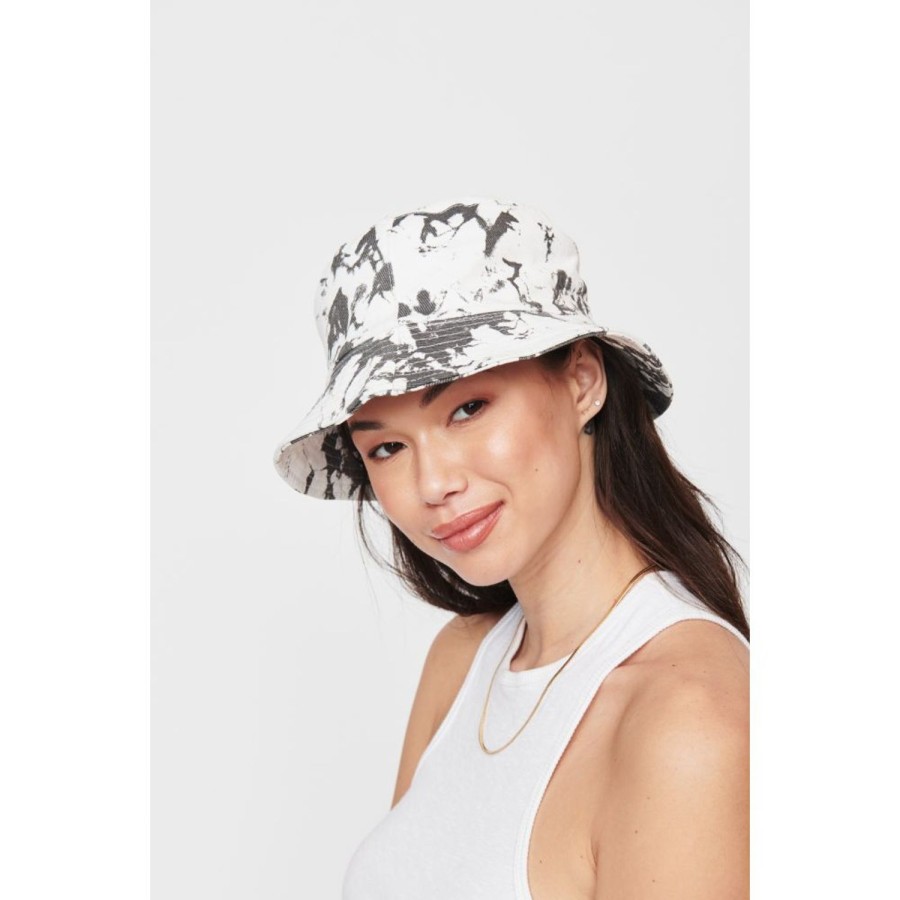 Accessories Urban Expressions | Tie Dye Bucket Hat Bucket Hat White Grey