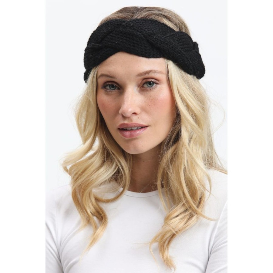 Accessories Urban Expressions | Woven Knitted Headband Headband Black