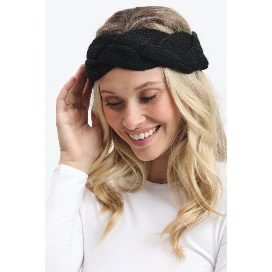 Accessories Urban Expressions | Woven Knitted Headband Headband Black