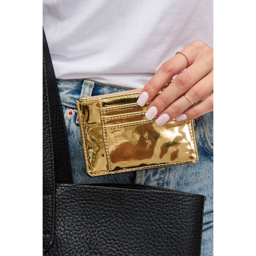 Accessories Urban Expressions | Afina - Mirror Metallic Card Holder Gold