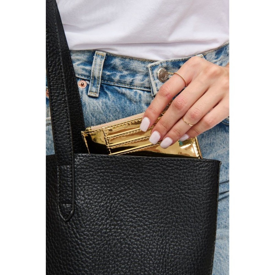 Accessories Urban Expressions | Afina - Mirror Metallic Card Holder Gold